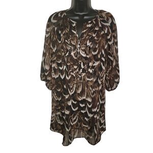 Classiques Entier feather print Tunic top size Medium